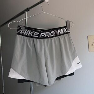 Nike grey and black shorts sports running athletic